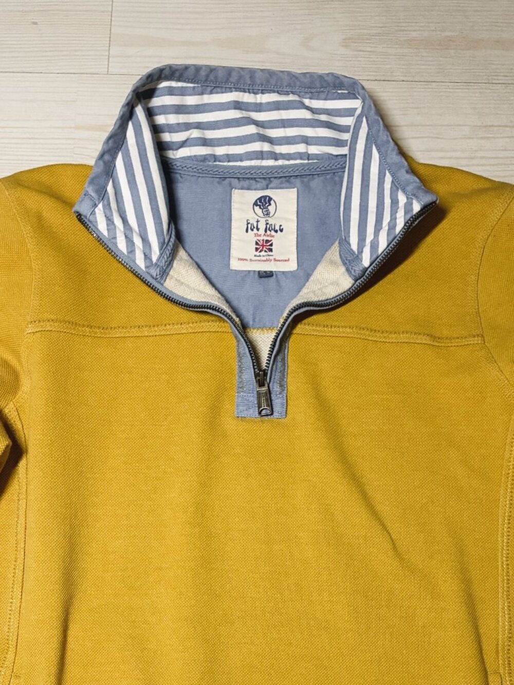 Fat Face The Airlie Women's 1/4 Zip Pullover Sweatshirt Yellow Size US 12 - Picture 7 of 7